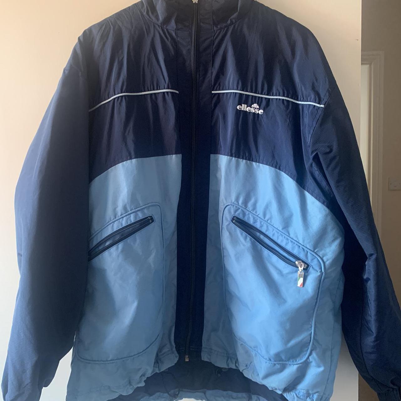 Ellesse jacket Navy and light blue Size xl Im a... - Depop