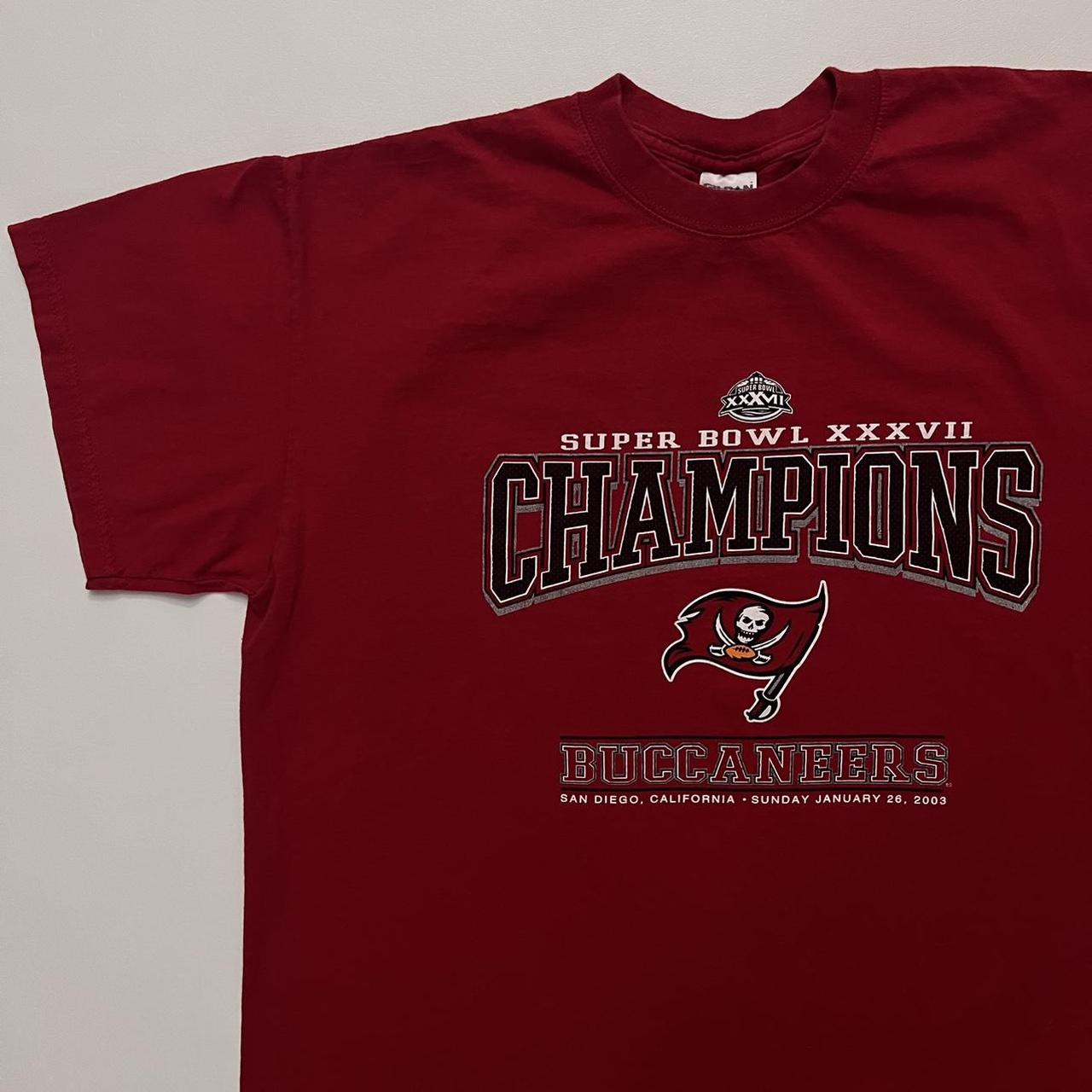 Vtg NFL Super Bowl XXXVII 2003 Tampa Bay Buccaneers Champions T