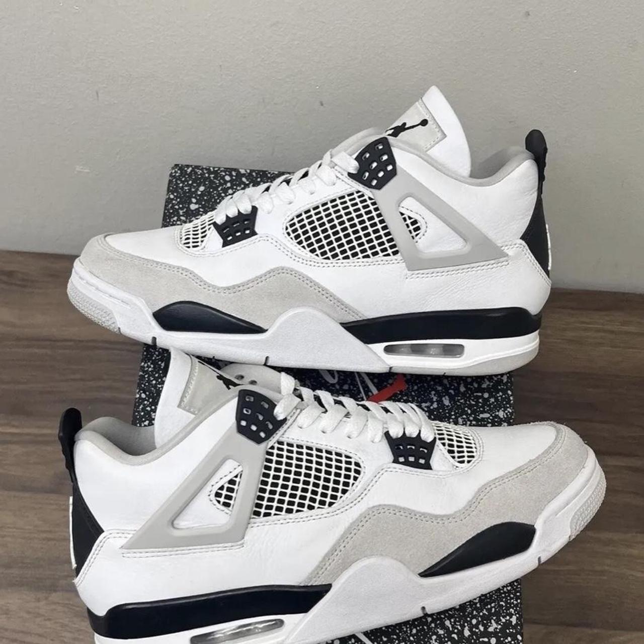 Jordan 4 - military black Sizes 6-11 - Depop