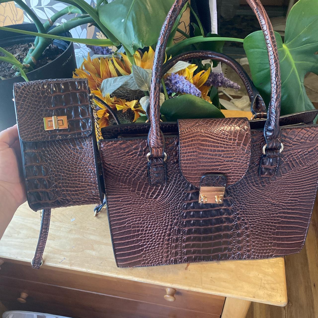 Black Crocodile Tote Bag Handbag Women Leather Satchel Crossbody Bag Purse  | eBay