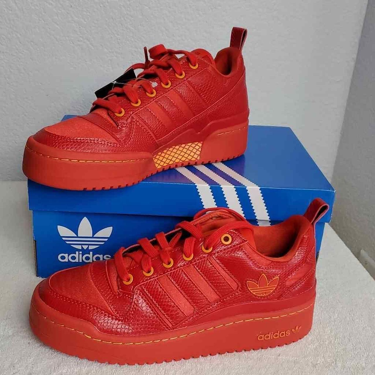 Adidas Red and Gold | Depop