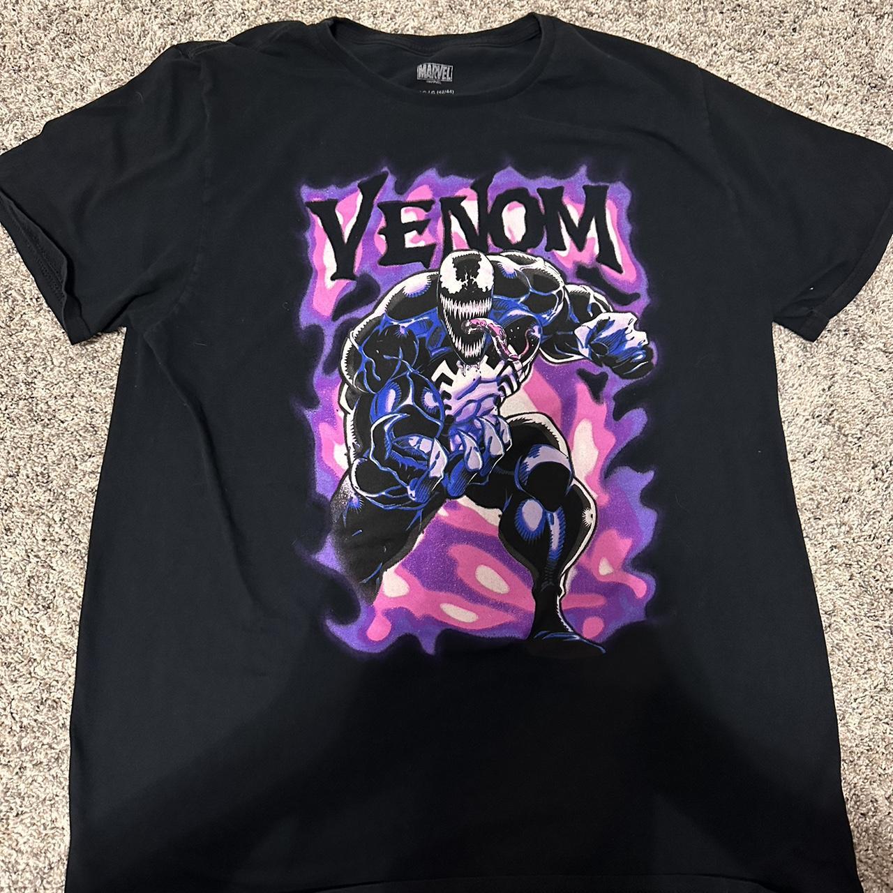 Marvel Men's Black and Purple T-shirt | Depop