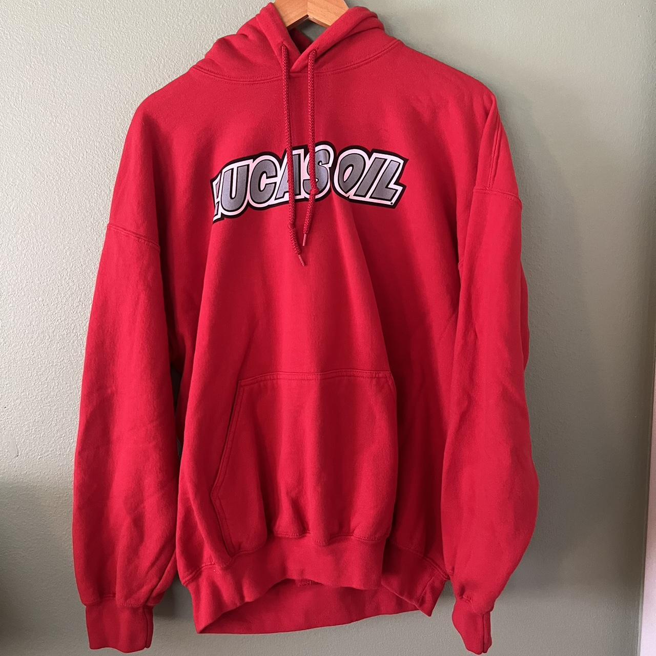 Y2K Lucas Oil Hoodie - Depop