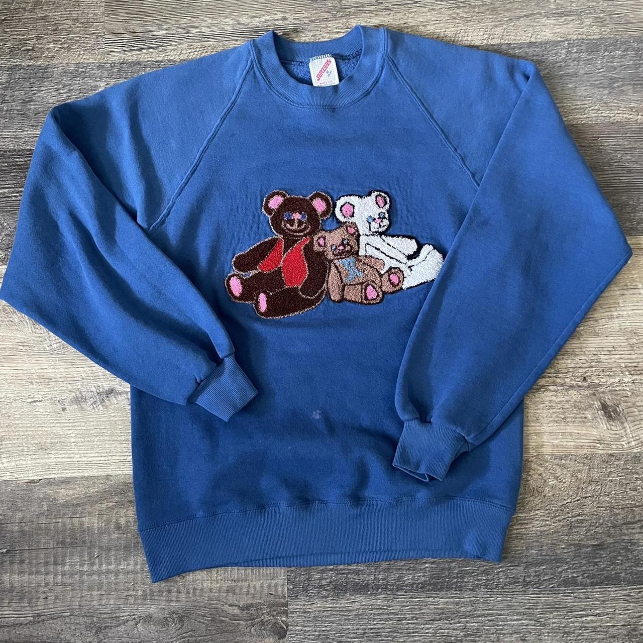 Vintage Teddy Bear Crewneck Made in USA Size... - Depop