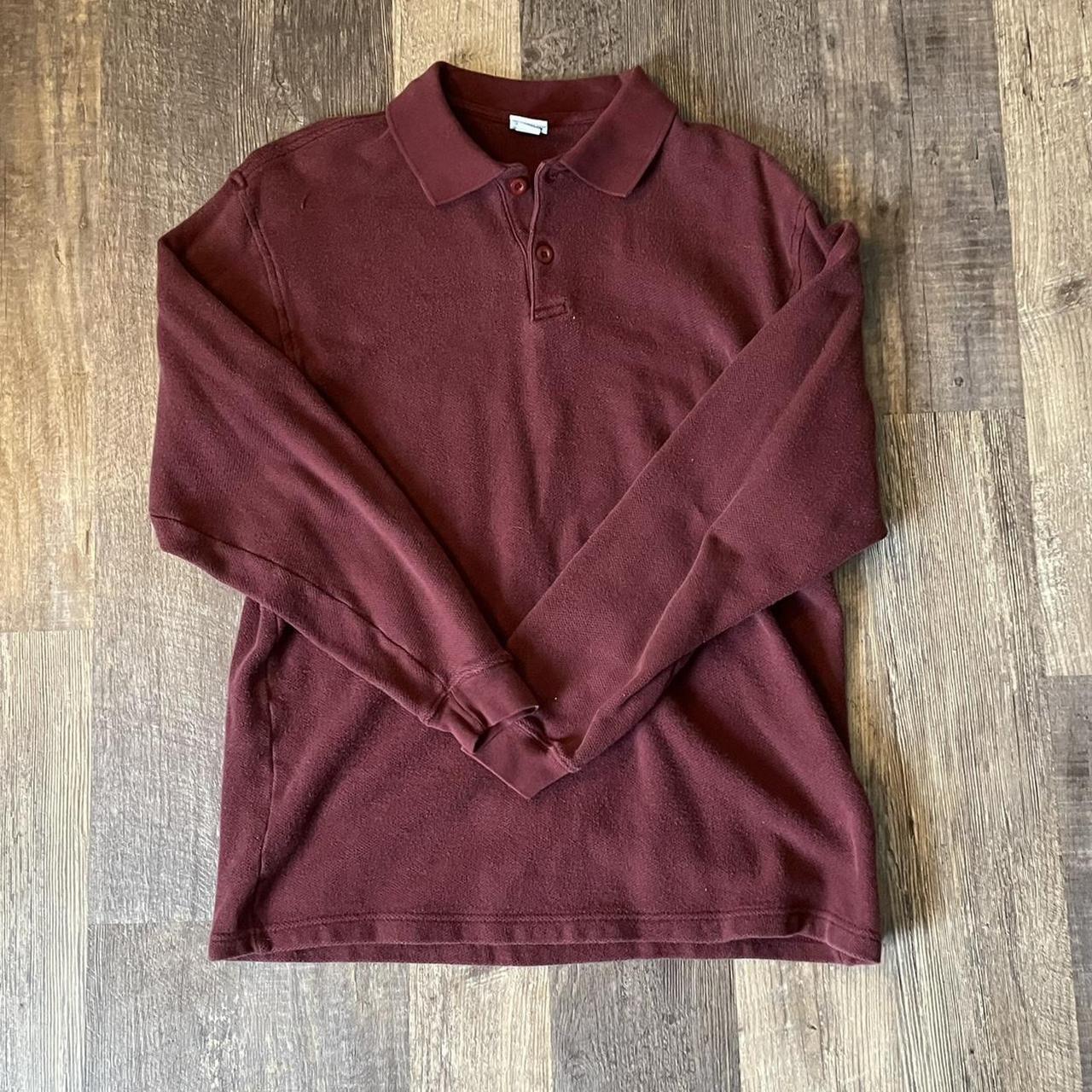 Old Navy Men's Burgundy Poloshirts Depop