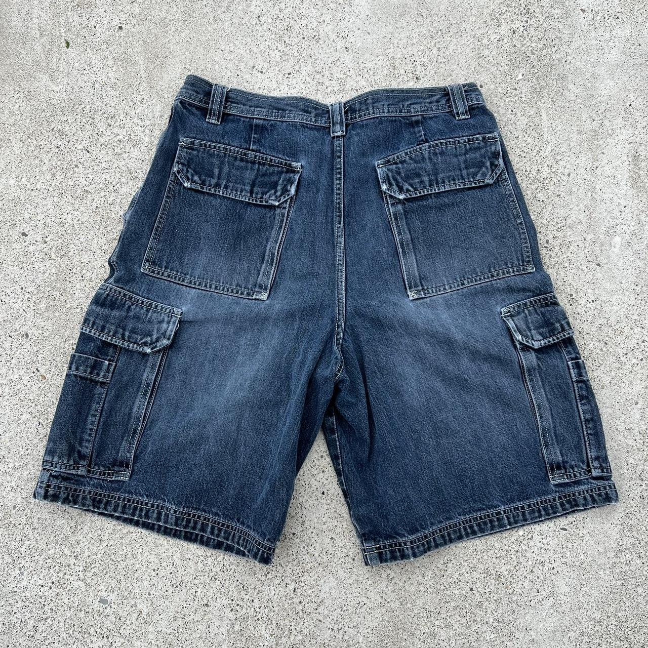 Faded Glory Men's Blue and Navy Shorts | Depop