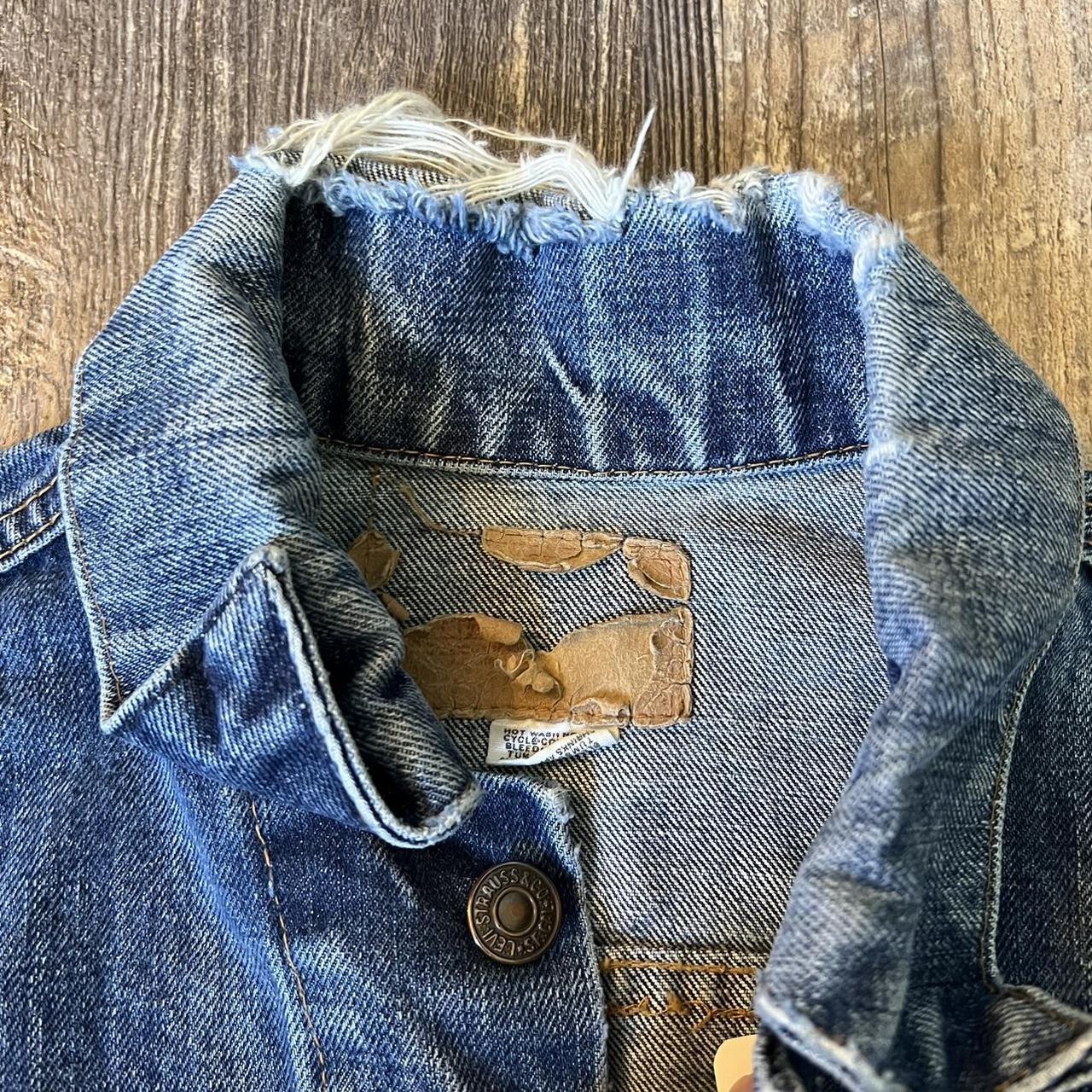 Vintage Levi’s Distressed Denim Trucker Jacket No... - Depop