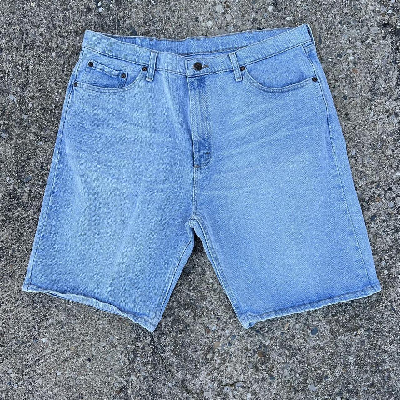 Wrangler Light Wash Jorts Size 38” waist 9”... - Depop