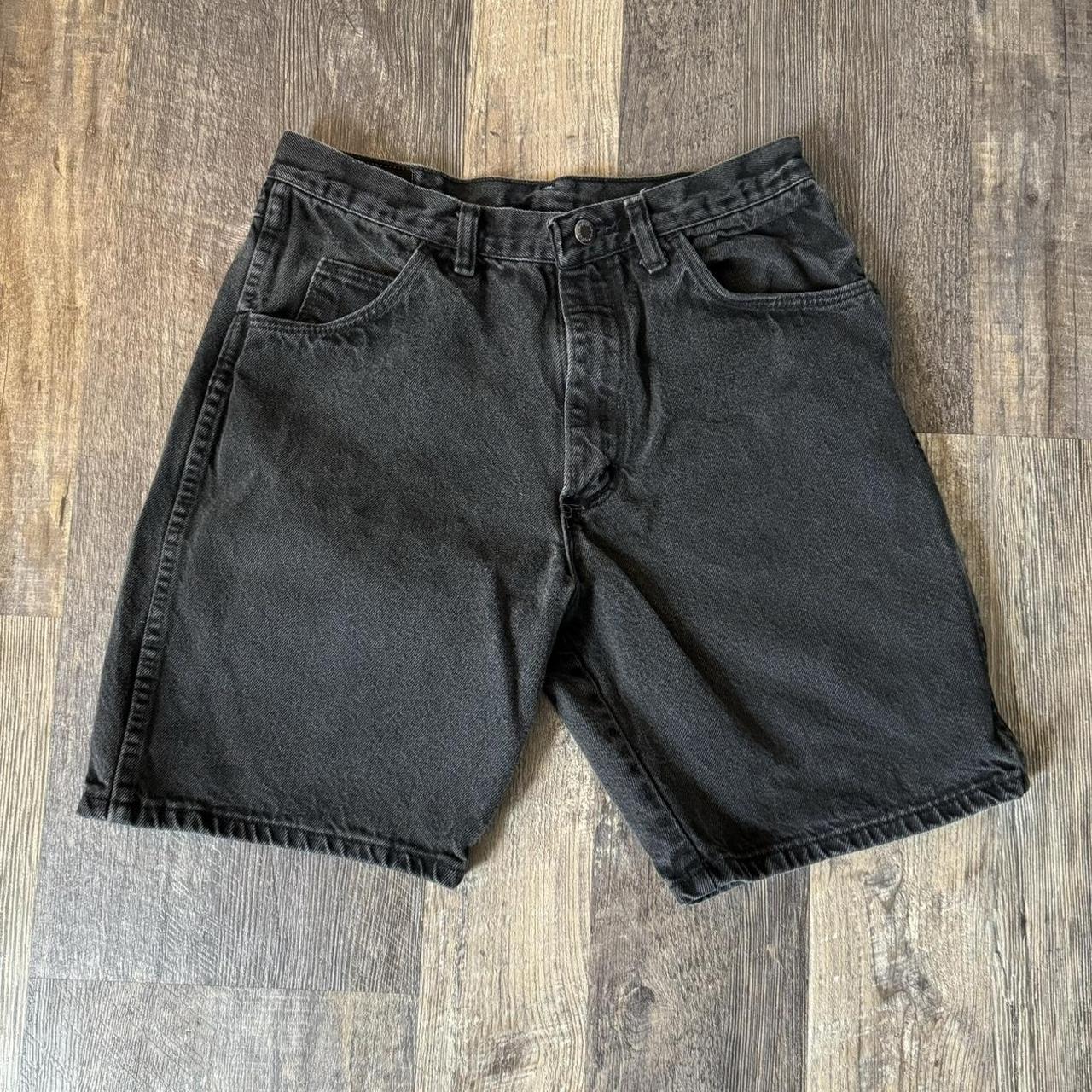 Wrangler Black Jorts Tagged 32” but measured the... - Depop