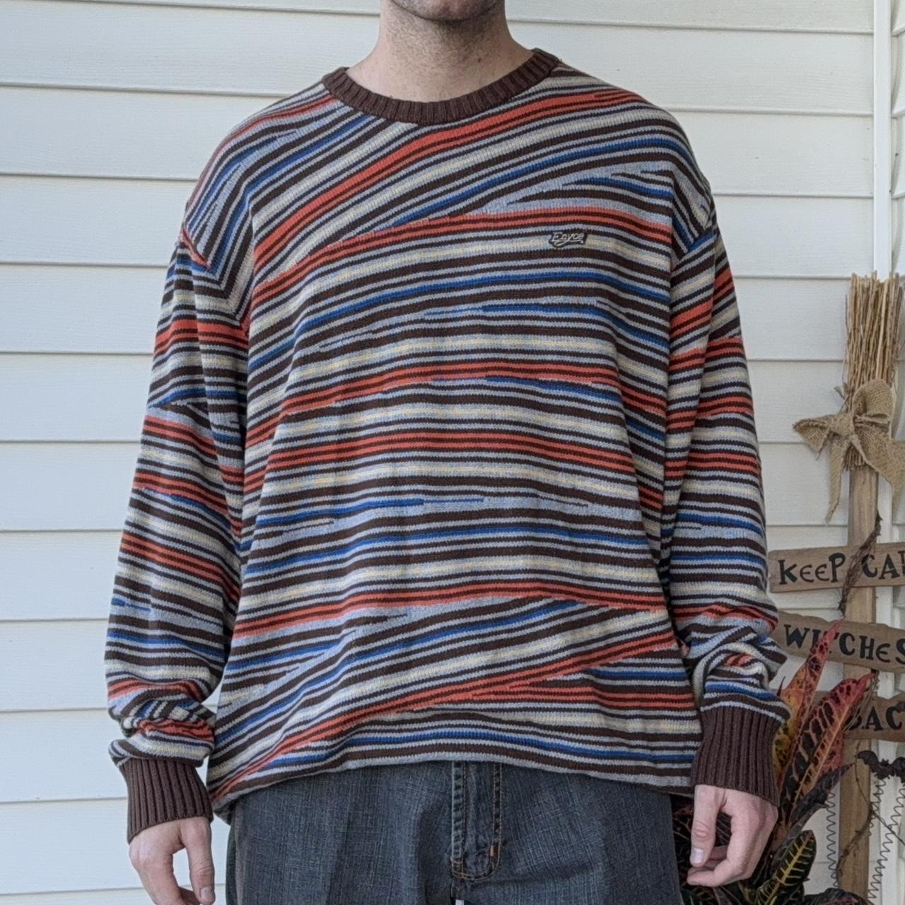 Y2K Enyce Oversized Striped Sweater Super dope... - Depop