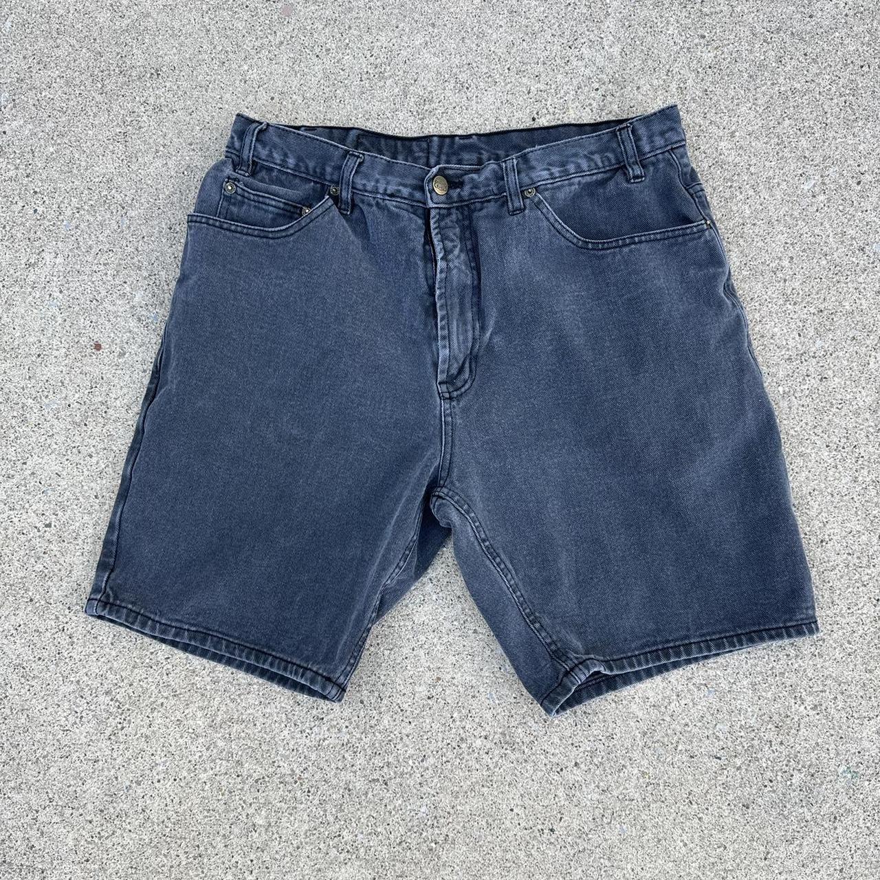 Vintage Faded Black Jorts Tagged 36” but I measured... - Depop