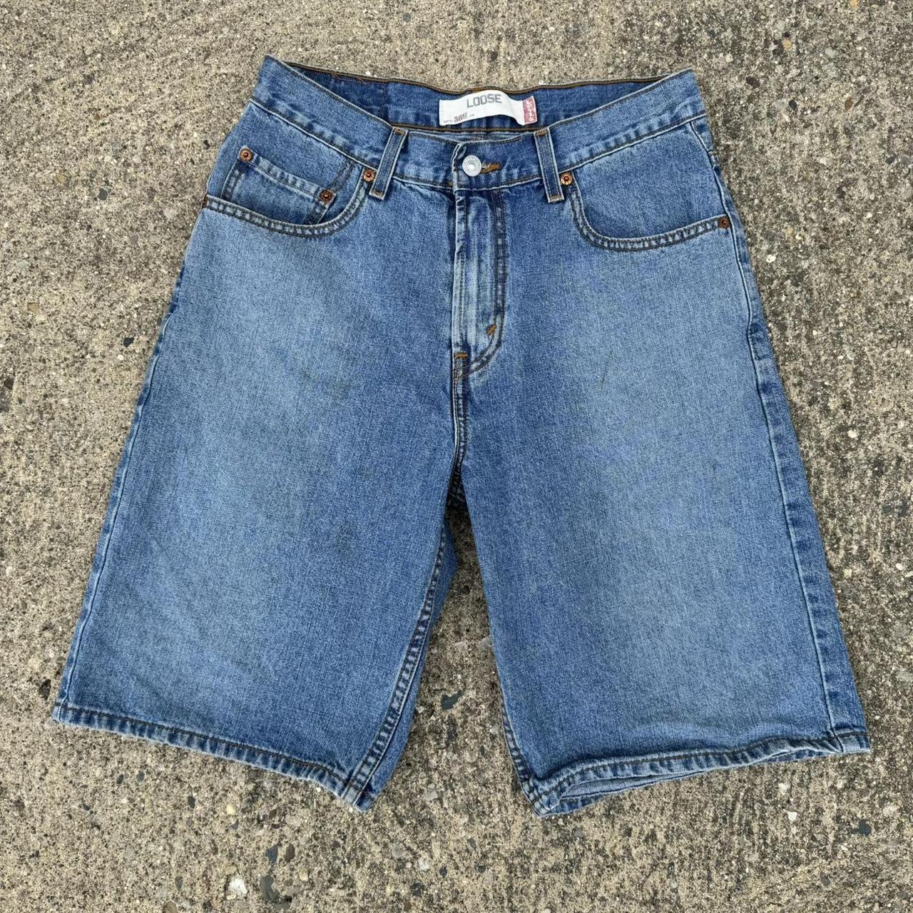 Vintage Y2K Levi’s 569 Loose Fit Jorts Super dope... - Depop