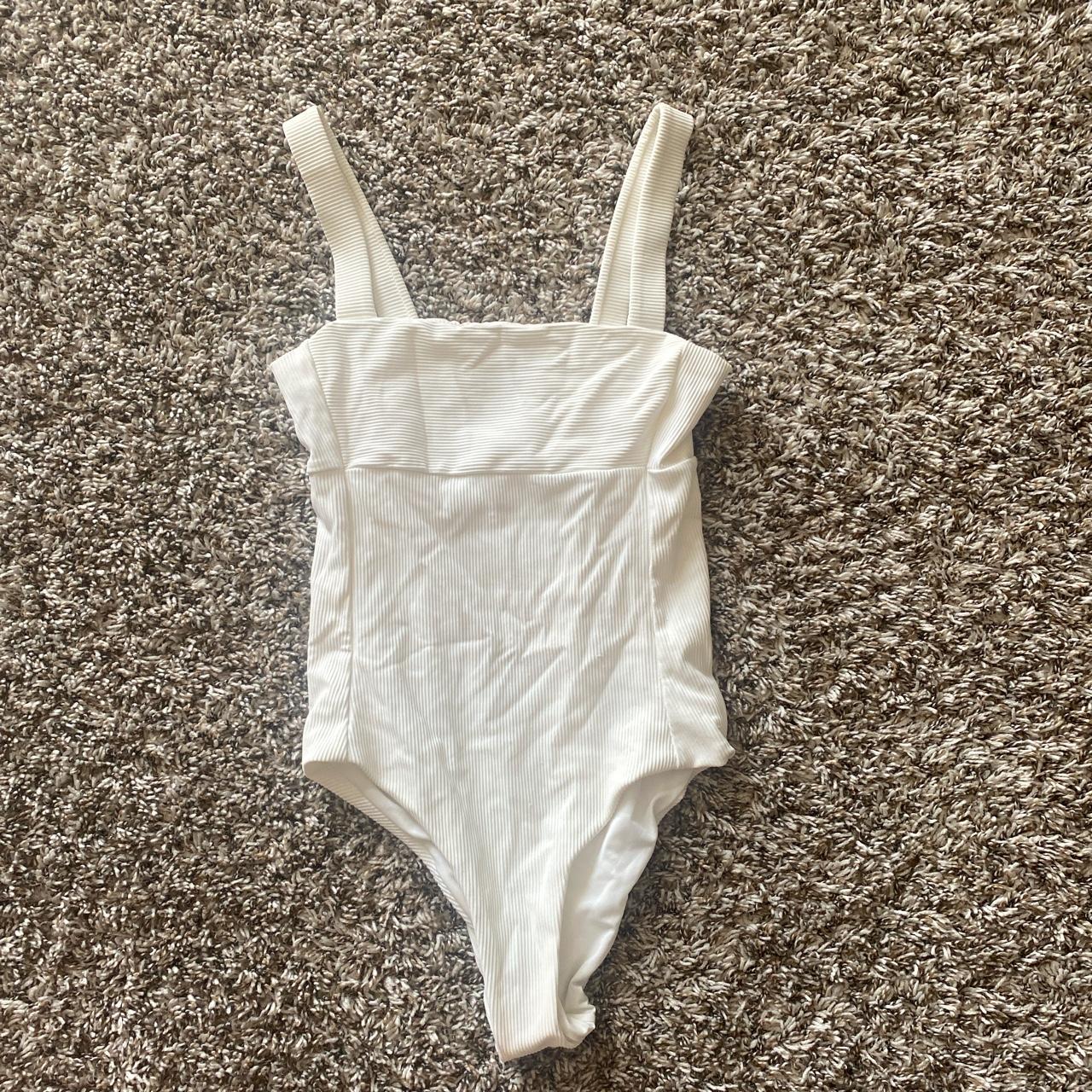 Women's White Swimsuit-one-piece | Depop