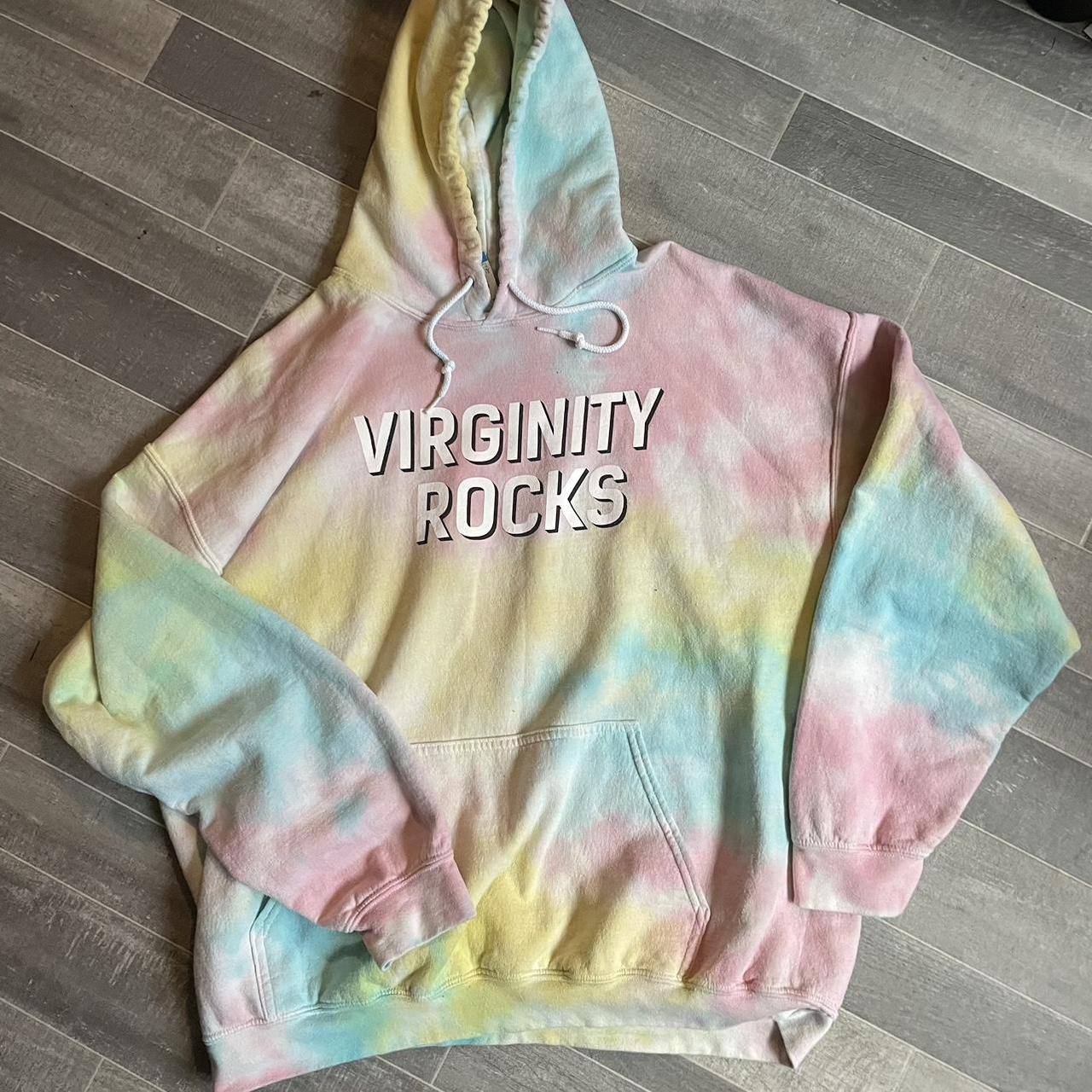 Virginity rocks 2025 tie dye hoodie