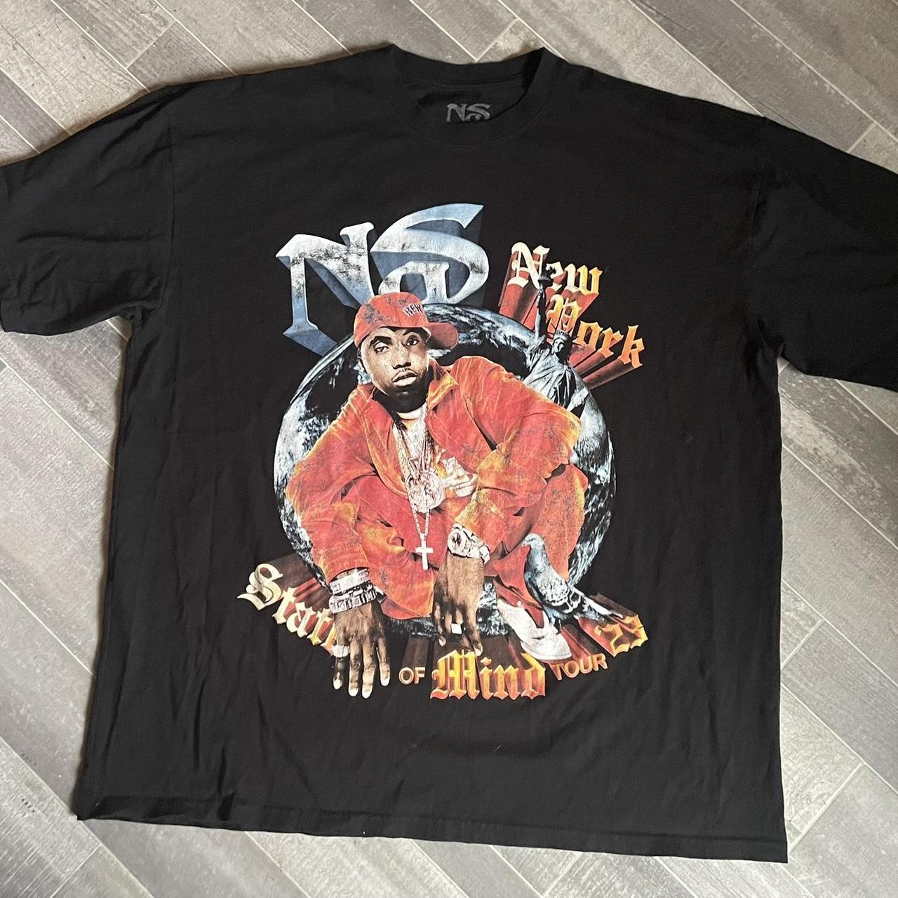 NAS N.Y. State of Mind 2023 Tour T-Shirt Men's Sized | Depop