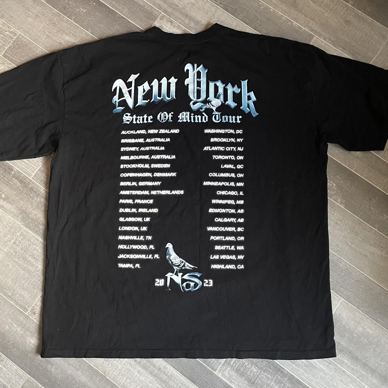 NAS N.Y. State of Mind 2023 Tour T-Shirt Men's Sized | Depop