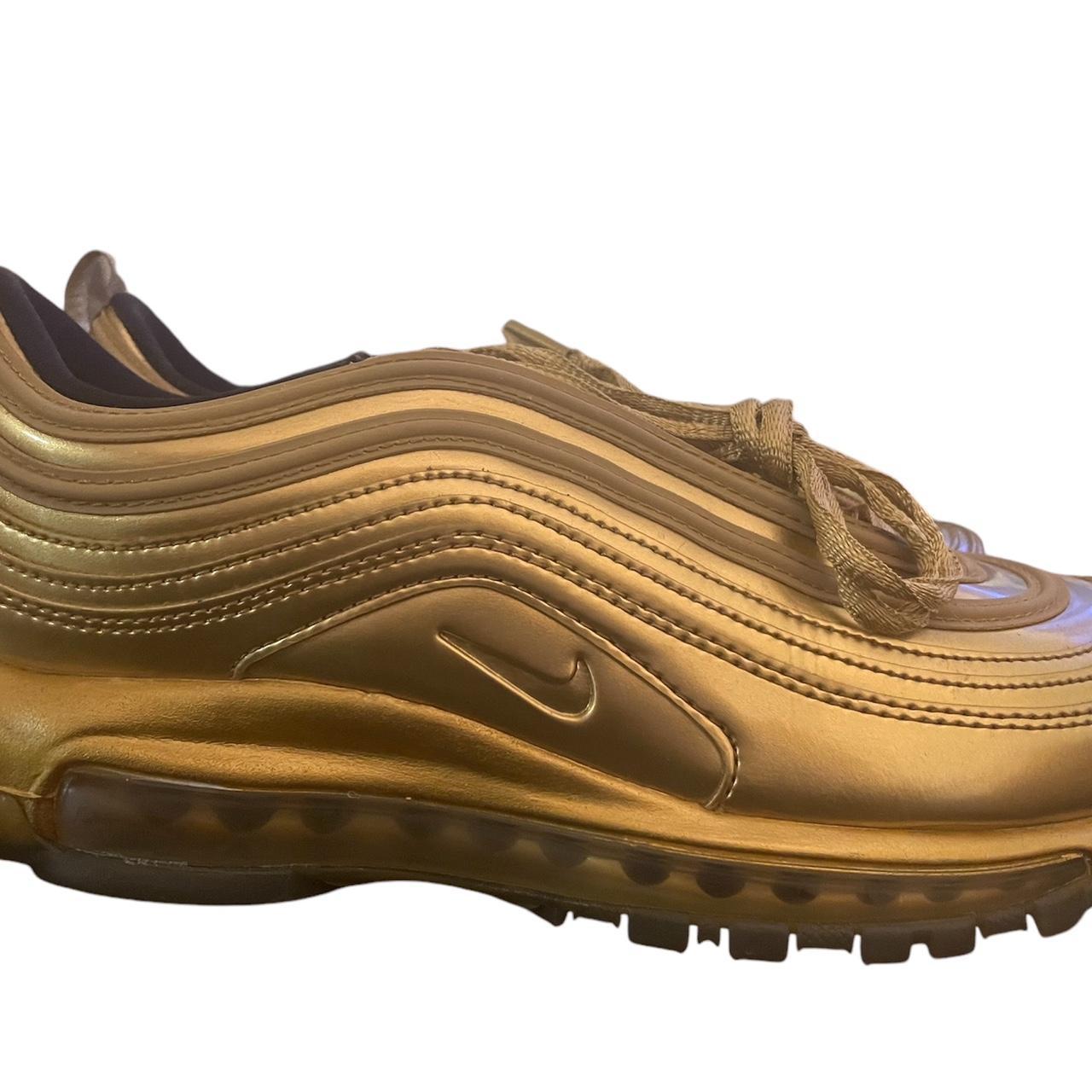 Nike gold tan air max 97 trainers hotsell