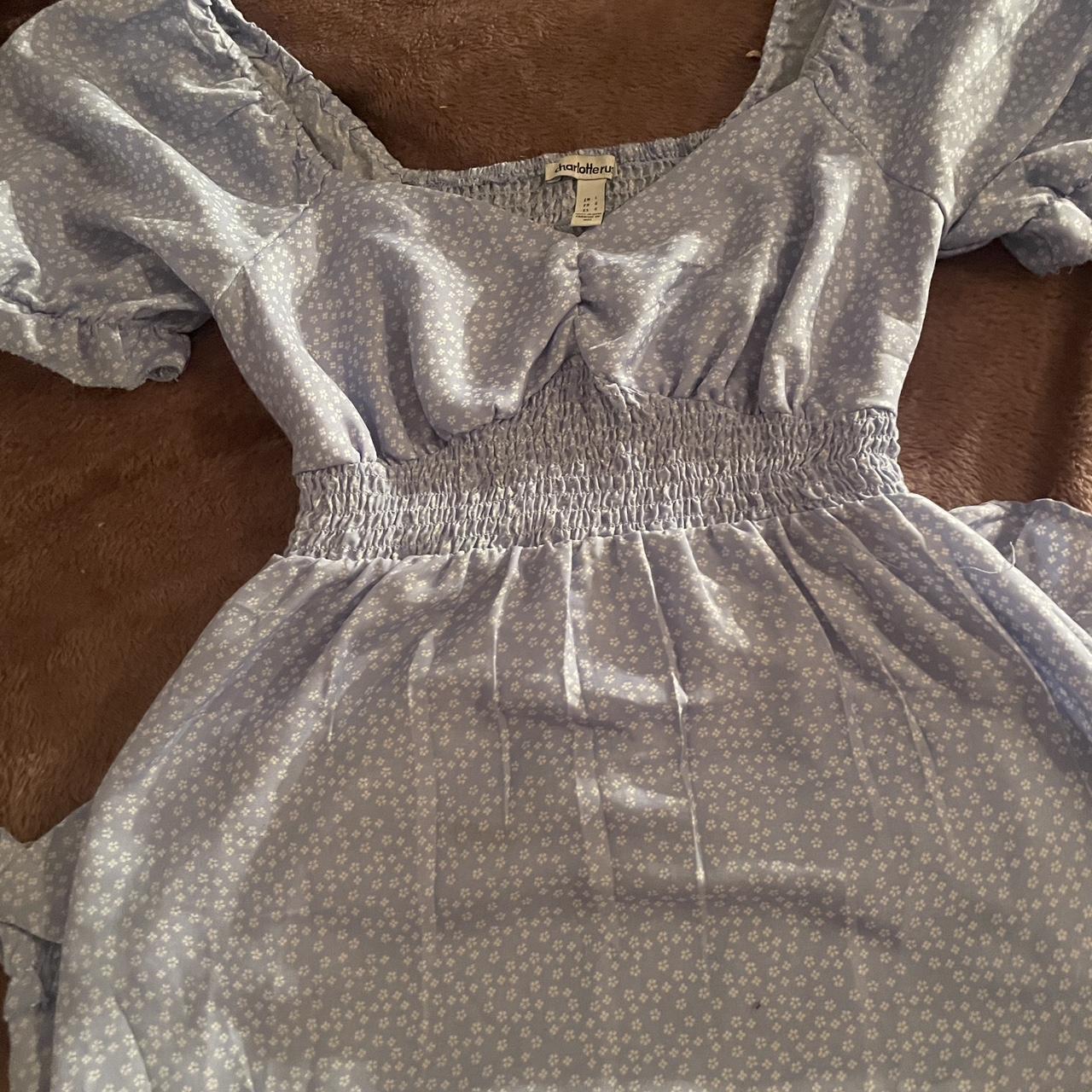 Adorable light blue Charlotte Russe dress with white... - Depop