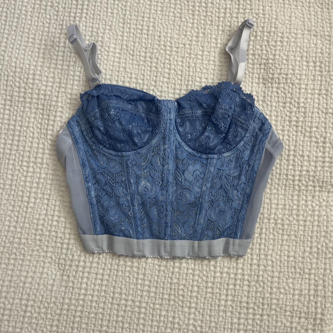 Blue bra-corset - Depop