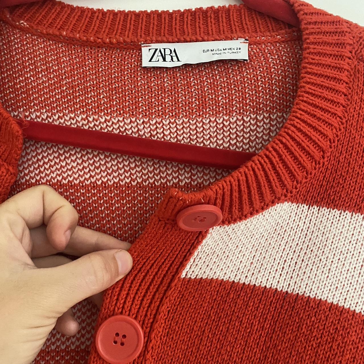 Thick Striped zara sweater size medium! Worn only a... Depop