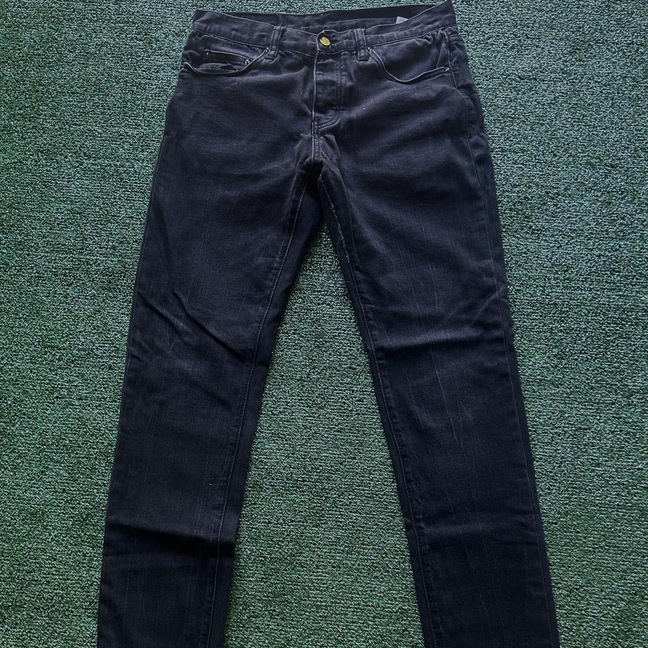 MNML Slim Tapered Jeans Size 32 Black - Depop