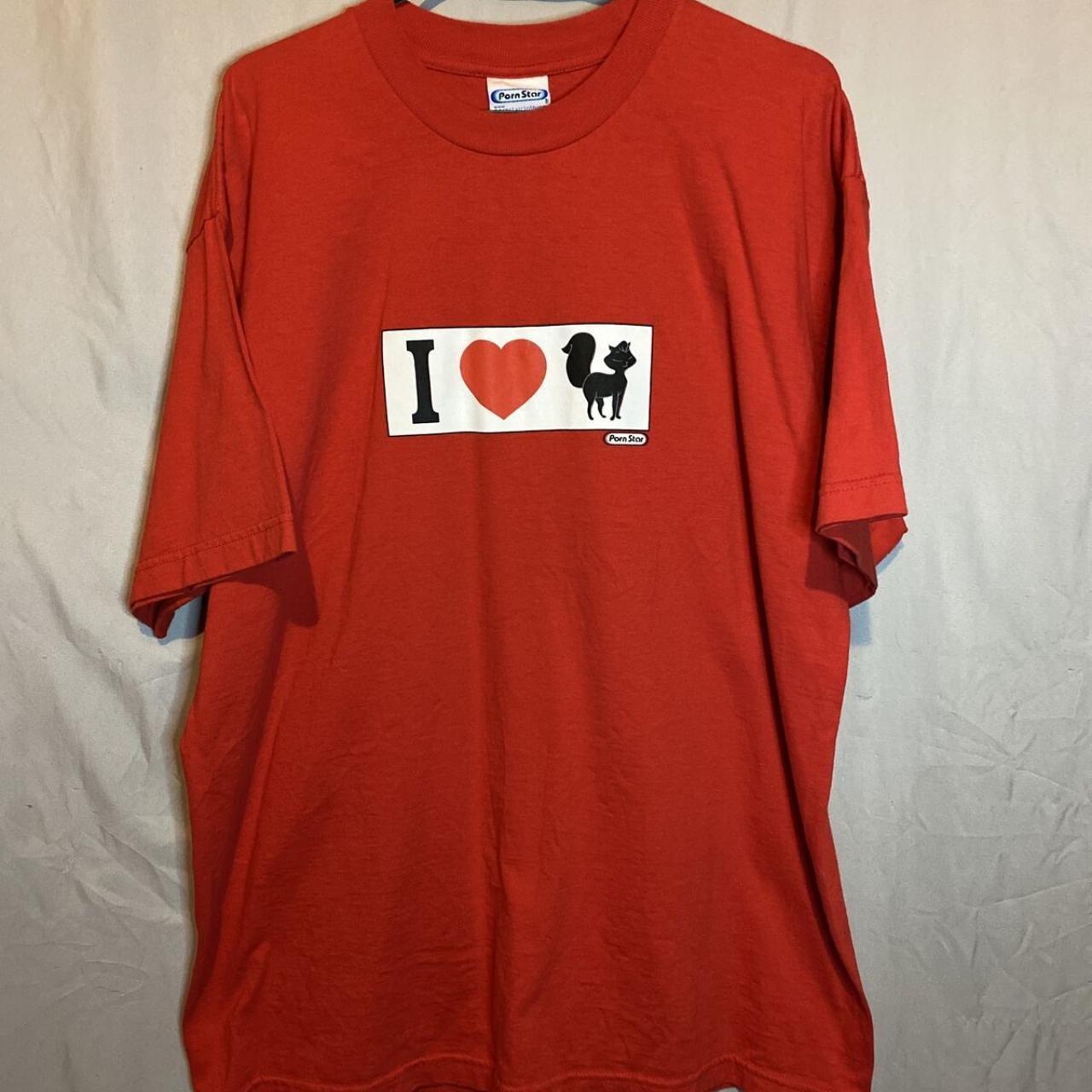 Vintage 90s Porn Star Skateboarding Red Shirt Mens...