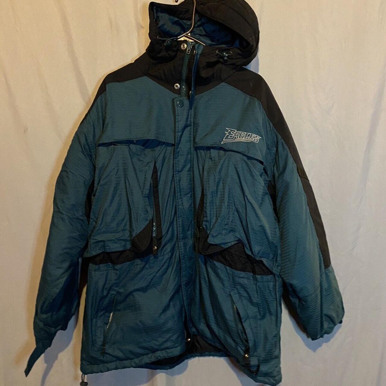 Rare Vintage Mens XL Black Philadelphia Eagles Starter Parka 