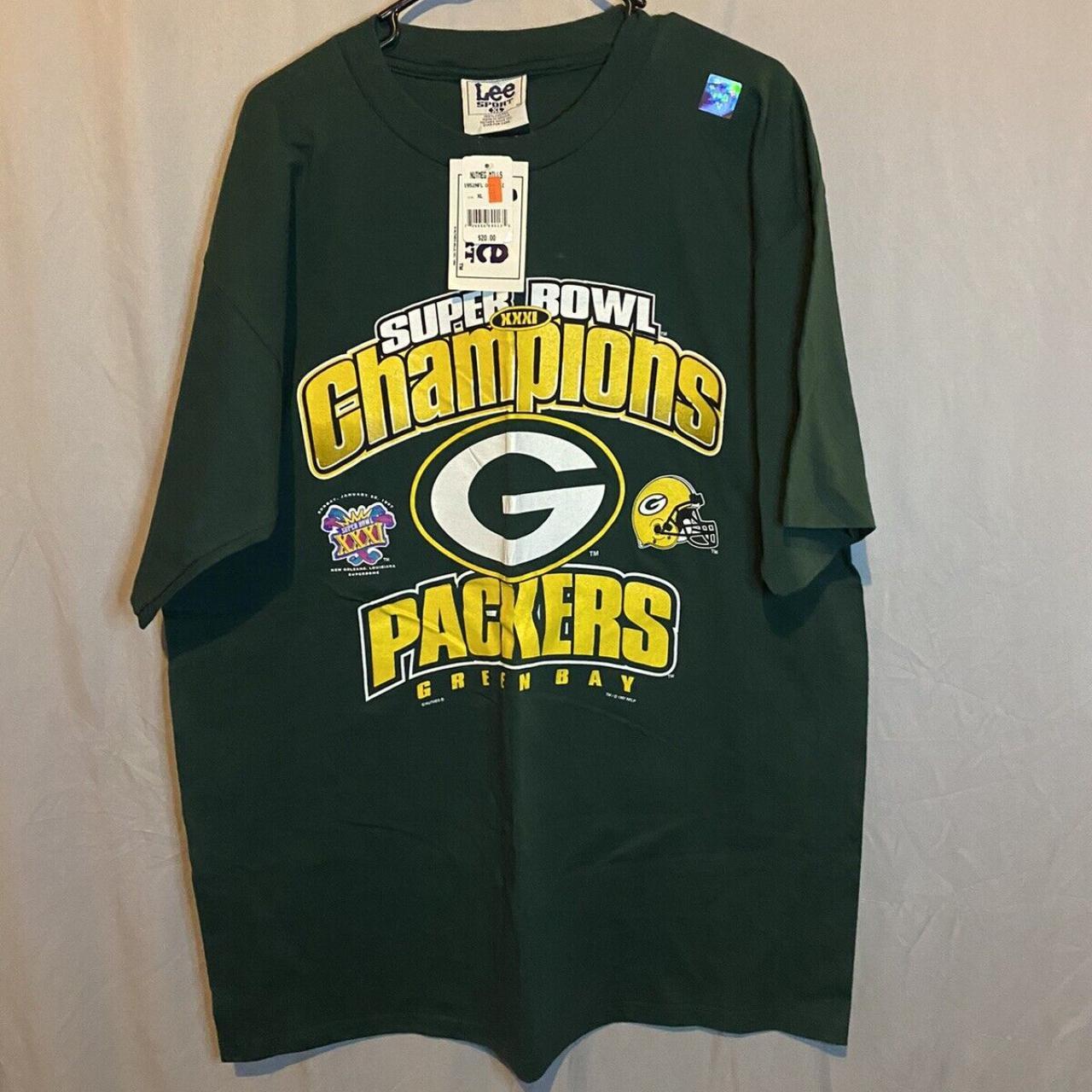 Vintage Green Bay Packers Super Bowl XXXI 31 Champs - Depop