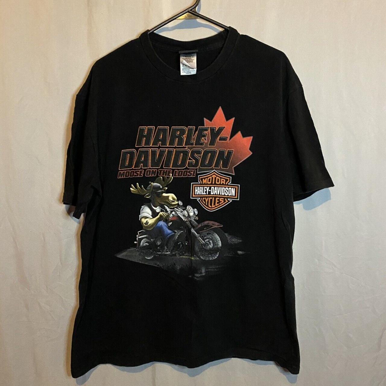 Harley Davidson Men's Black T-shirt | Depop