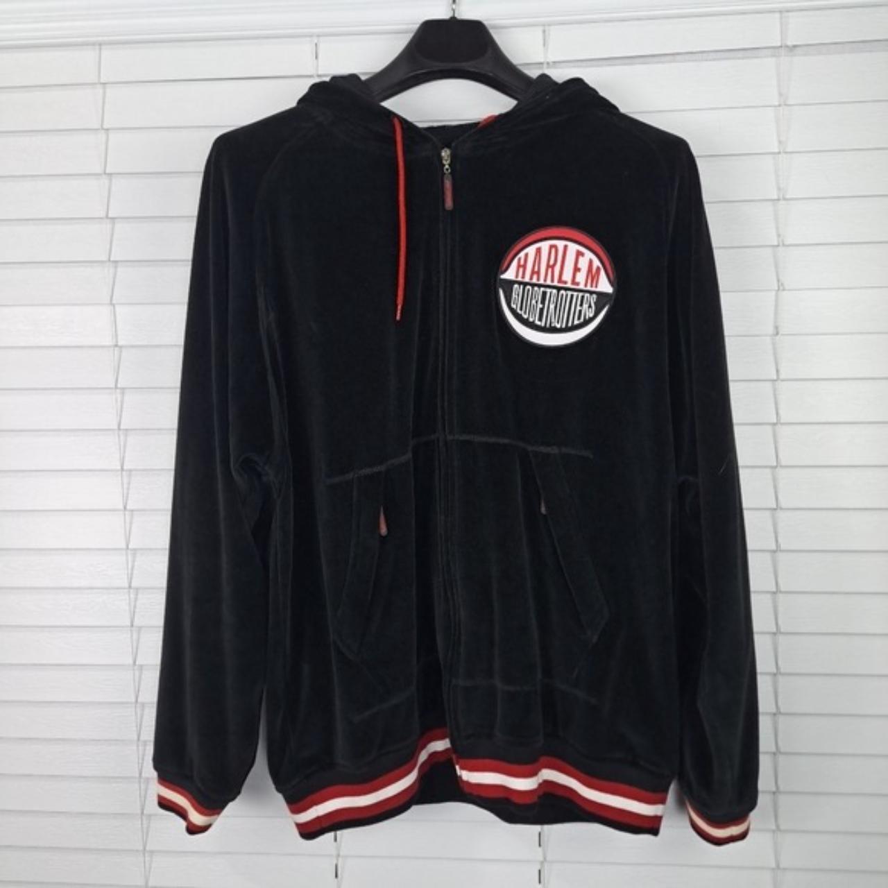 Platium Fubu Harlem Globetrotters Velour Hoodie... - Depop