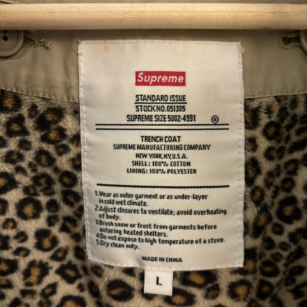 SUPREME LEOPARD TRENCH JACKET - FW2011 - L An | Depop