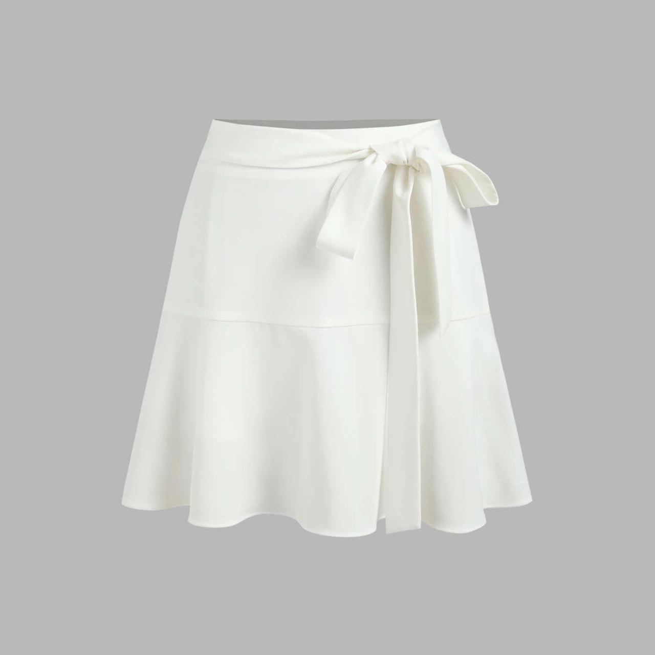 Cider Women's White Skirt | Depop