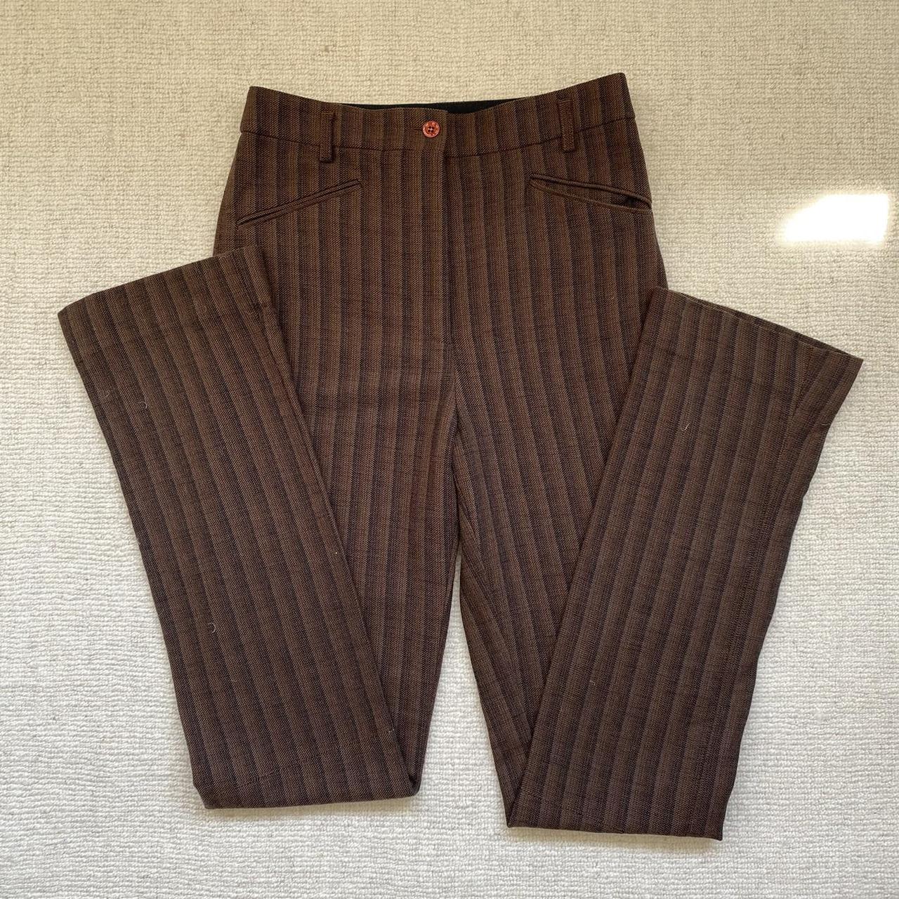 Acne Studios , Flared striped wool and cotton-blend ...