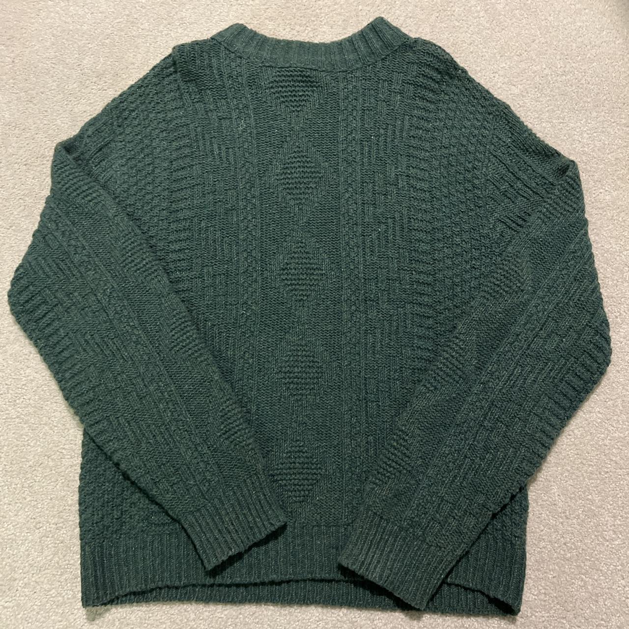 Vintage Cable Knit Sweater (Fits Large) neck... - Depop