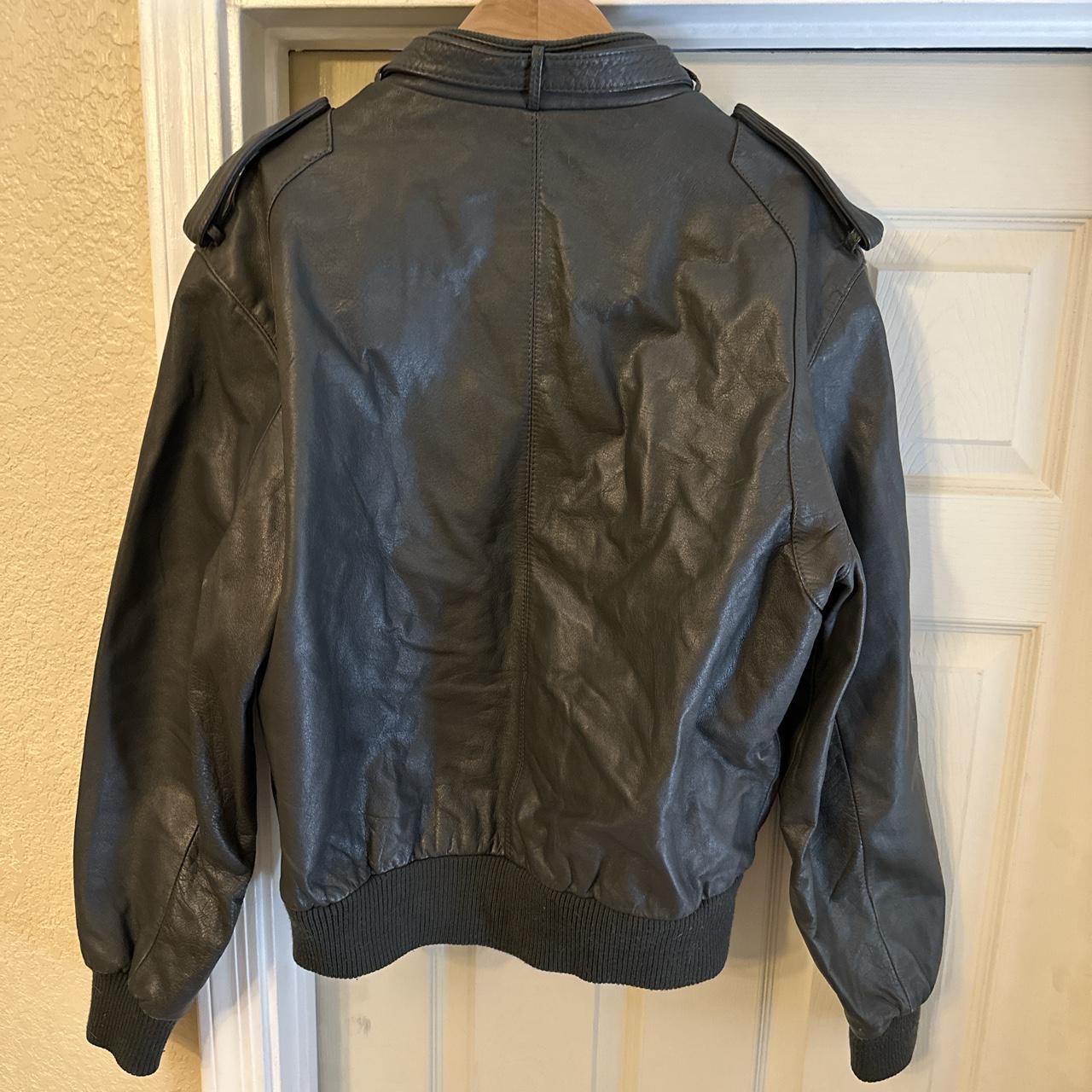 Vintage Members only leather jacket Bomber biker... - Depop