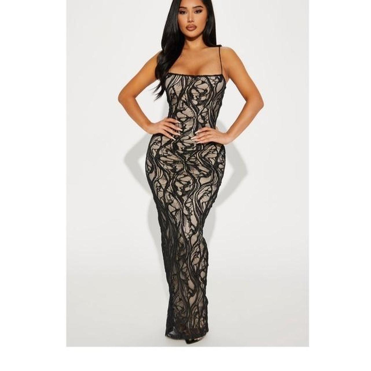 Fashion nova black sheer dress hotsell