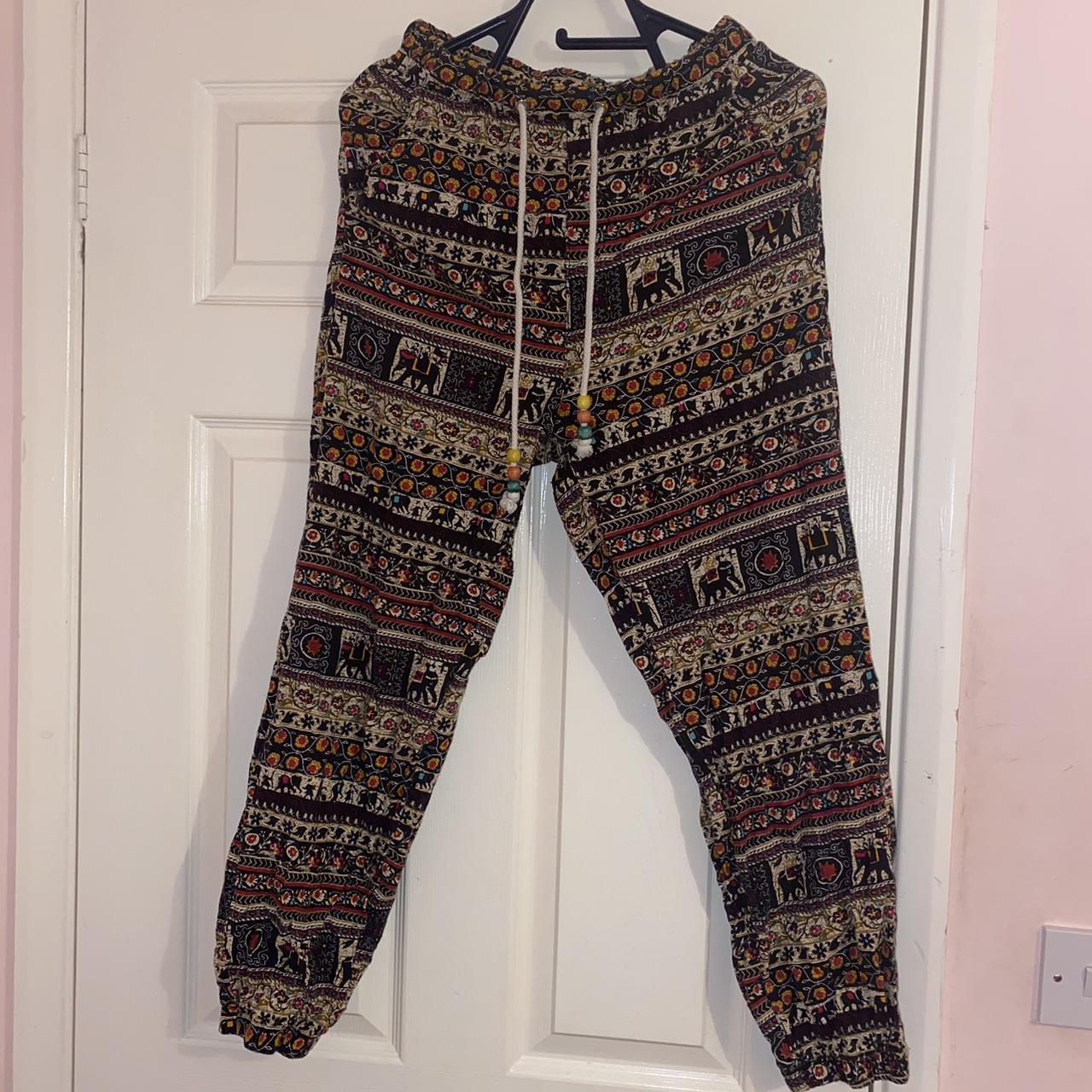 Tribal store print joggers