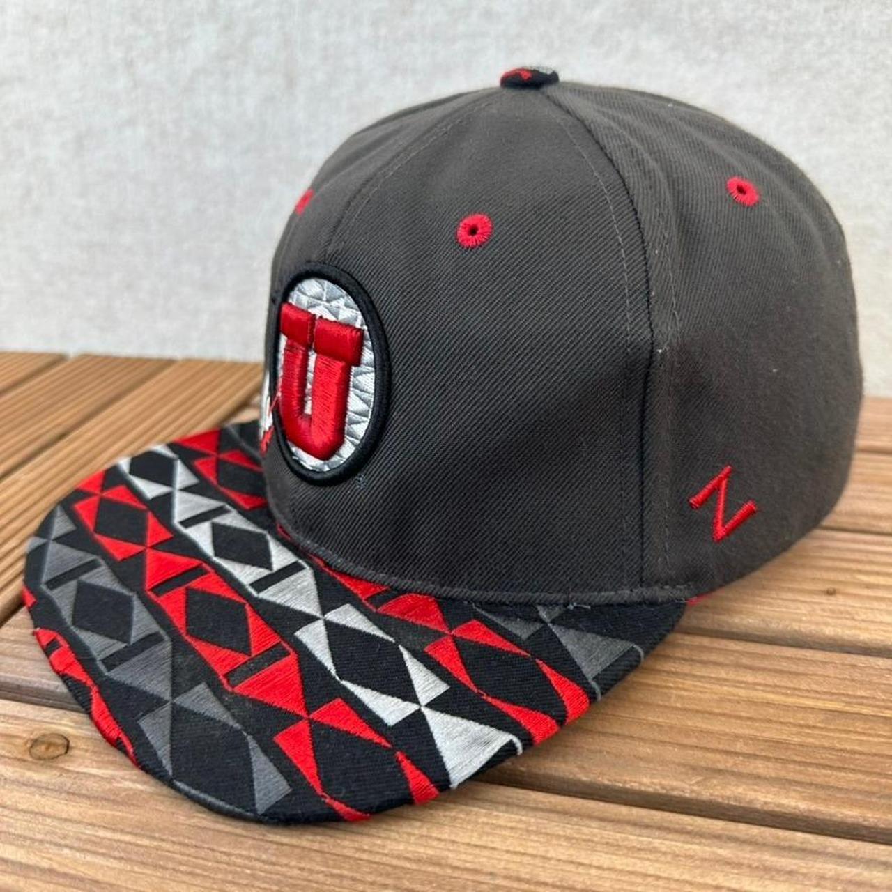 Zephyr Men's Caps - Grey/Red – Zephyr Utah Utes S… - image 2