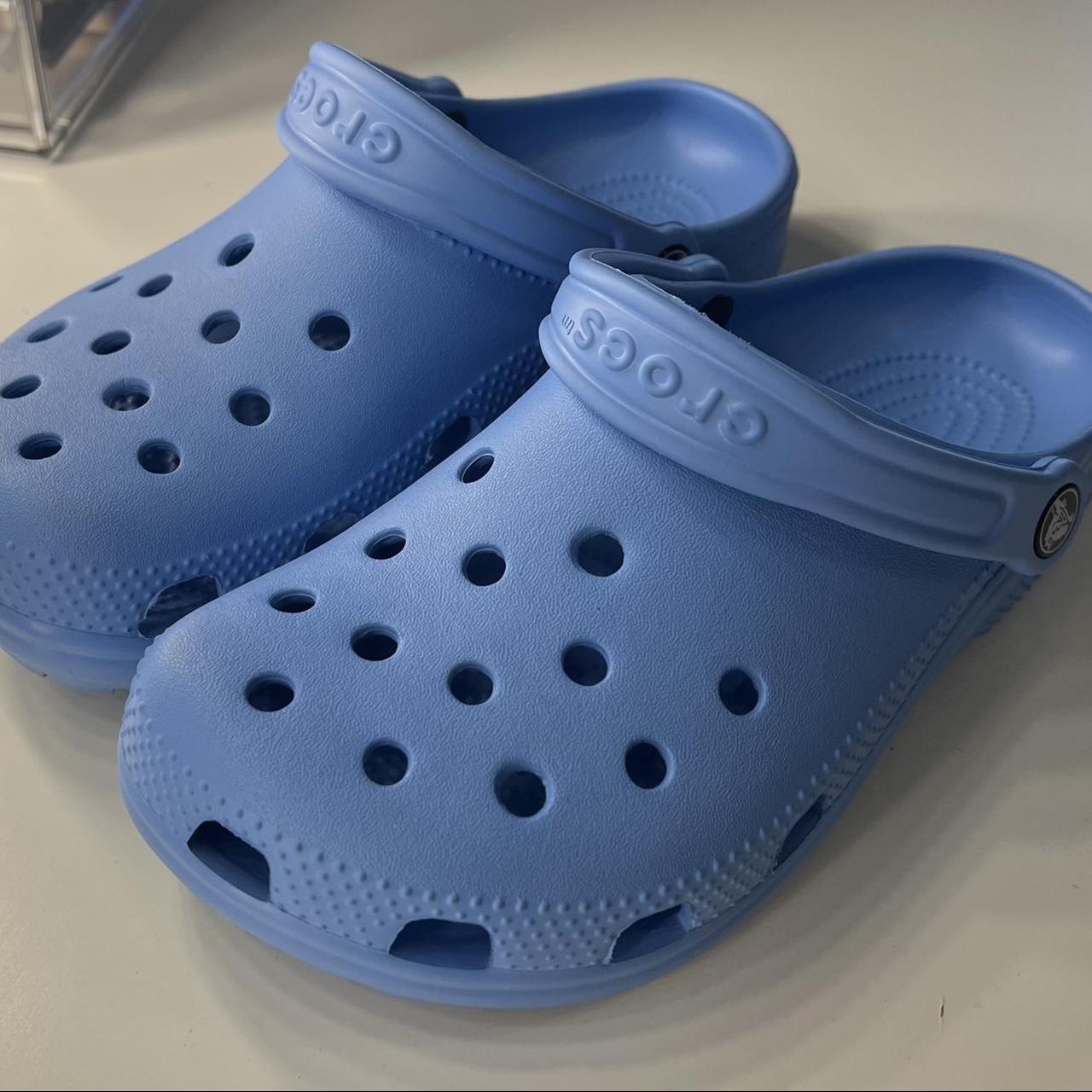 Crocs Women's Blue Footwear | Depop