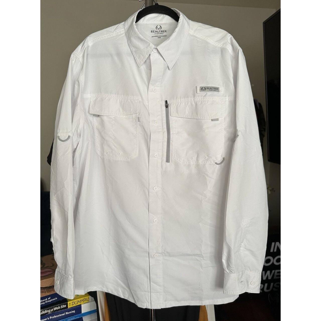 Realtree Shirt Men's Size XL White Fishing Guide - Depop