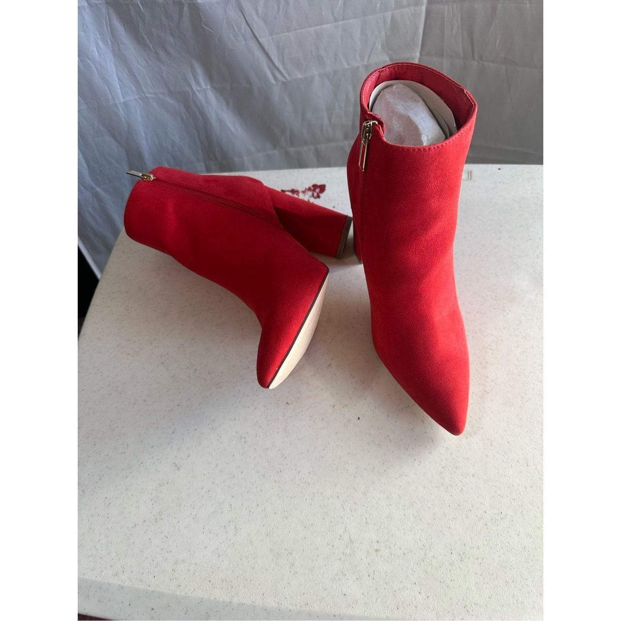 JUSTFAB Women's Rosamund Block Heeled Bootie Depop