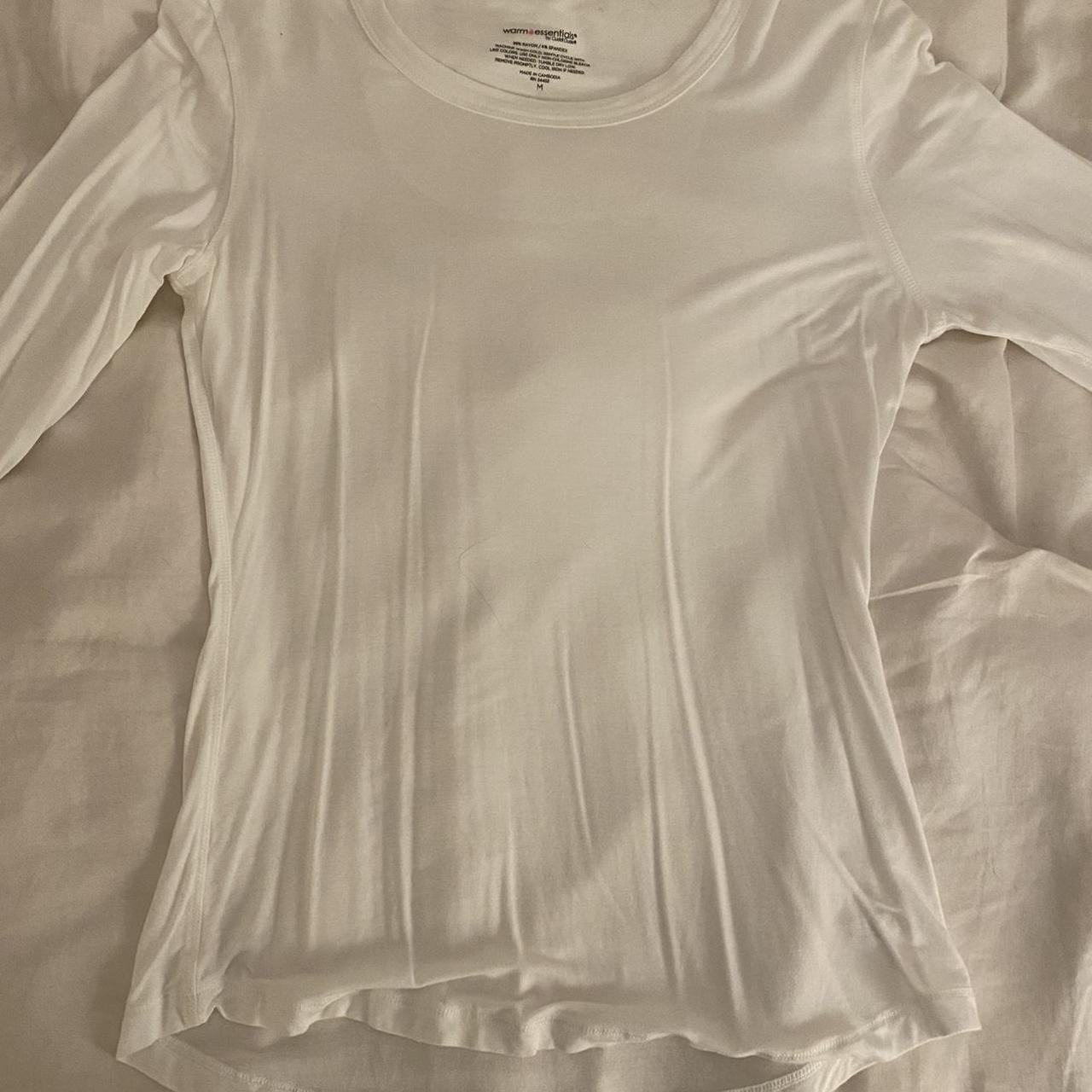 Cuddl Duds Women's White and Cream Vest-undershirts | Depop