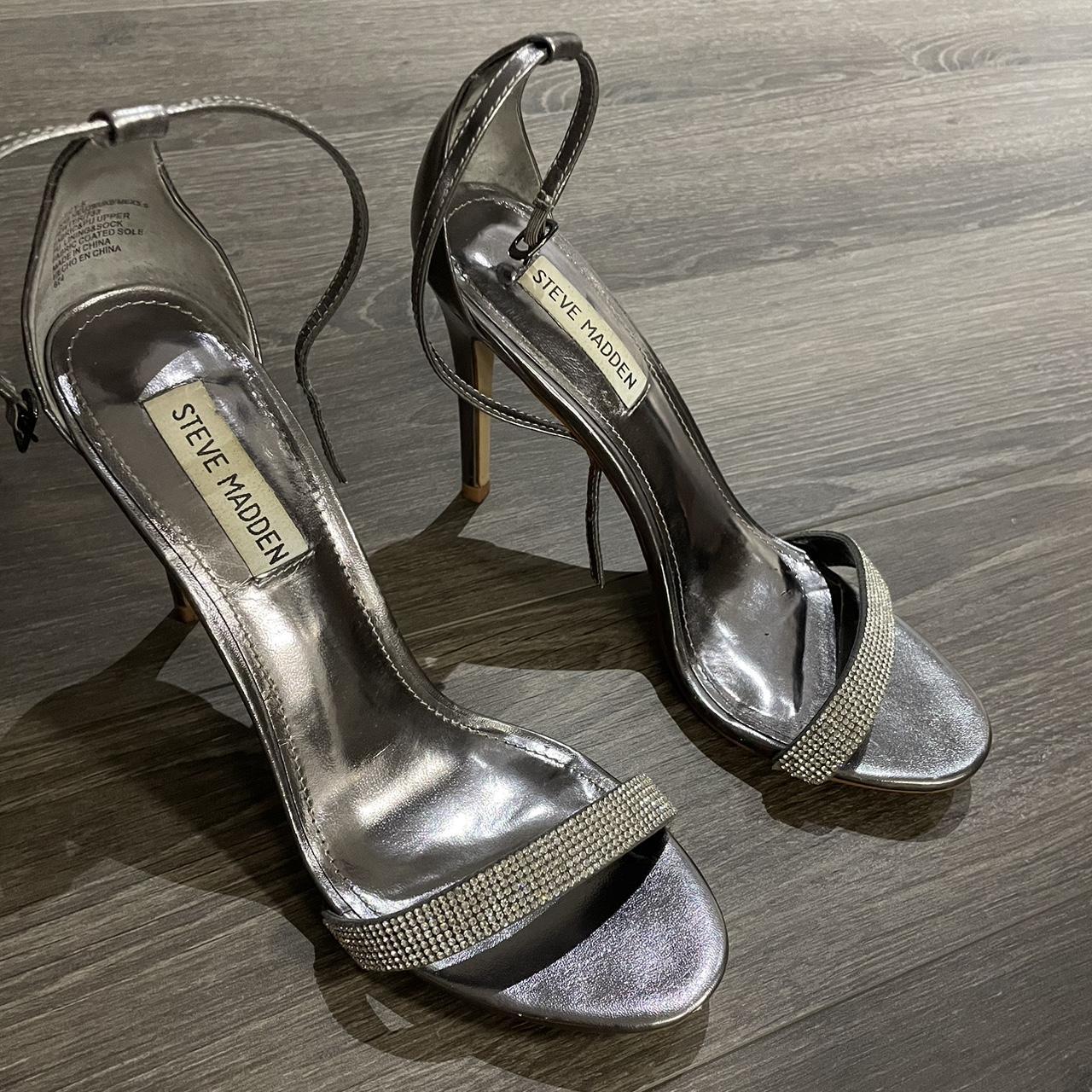 Steve Madden Stecy s High heel sandals silver color