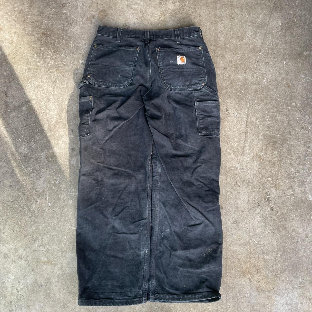 90s carhartt double knees made in usa size 33... - Depop