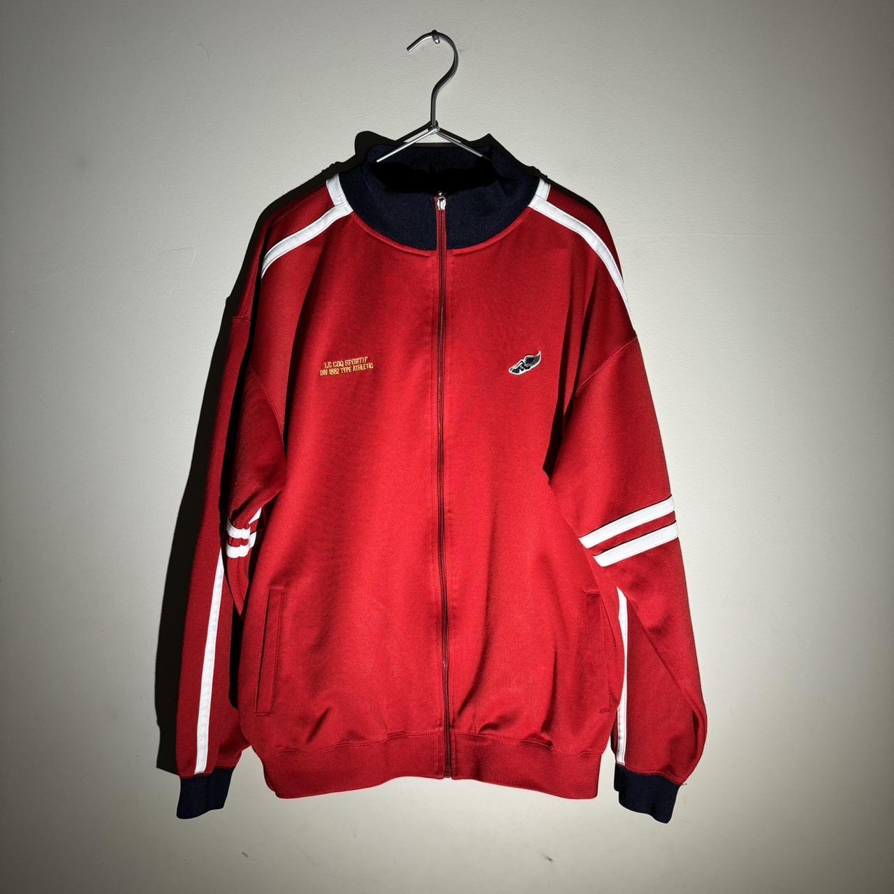 Le Coq Sportif vintage zip up red tracksuit top. Depop