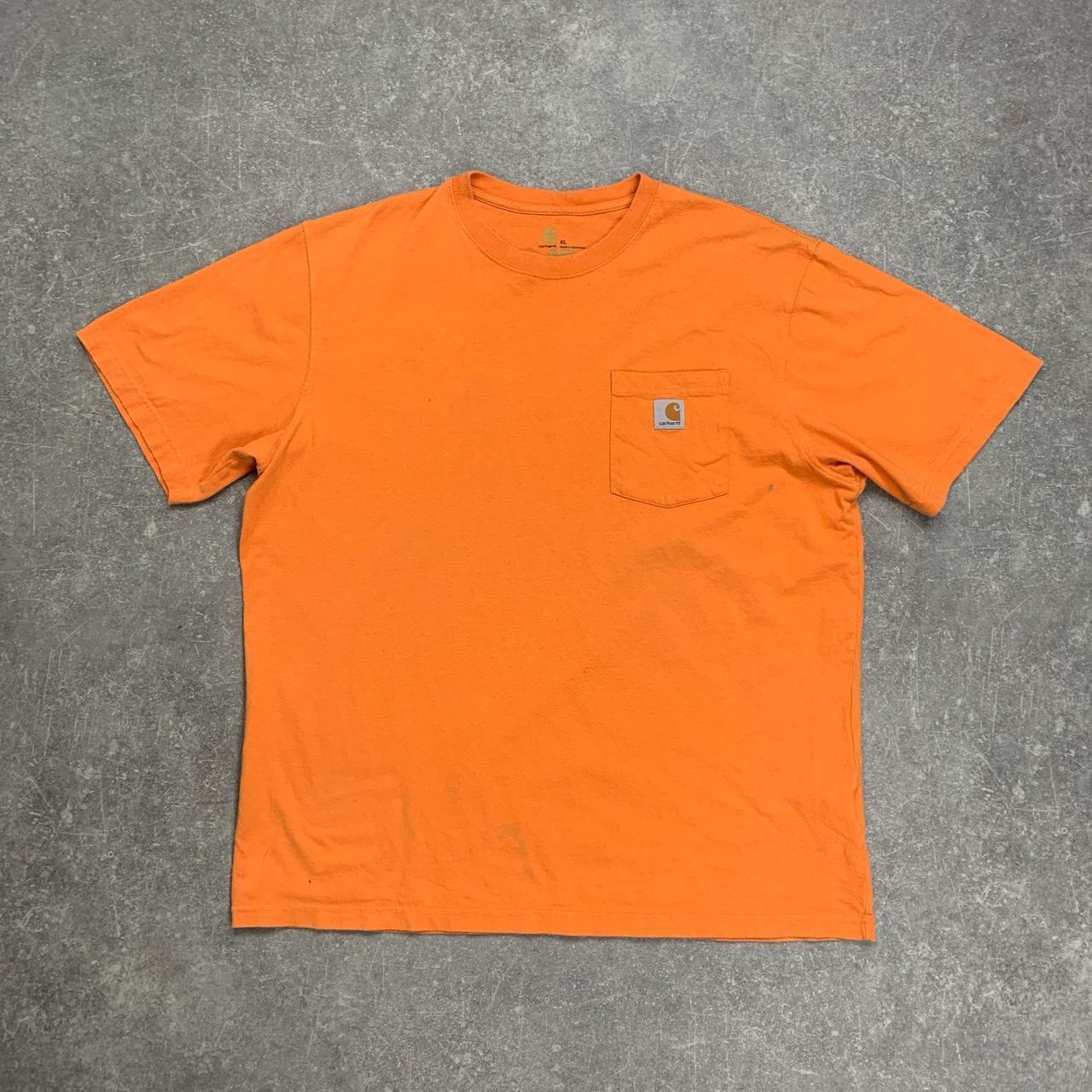 Carhartt Men's Orange T-shirt | Depop