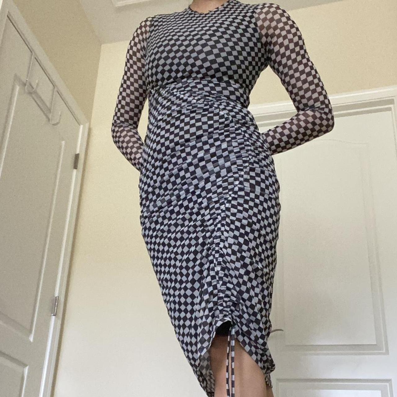 Checkered tight dress hotsell