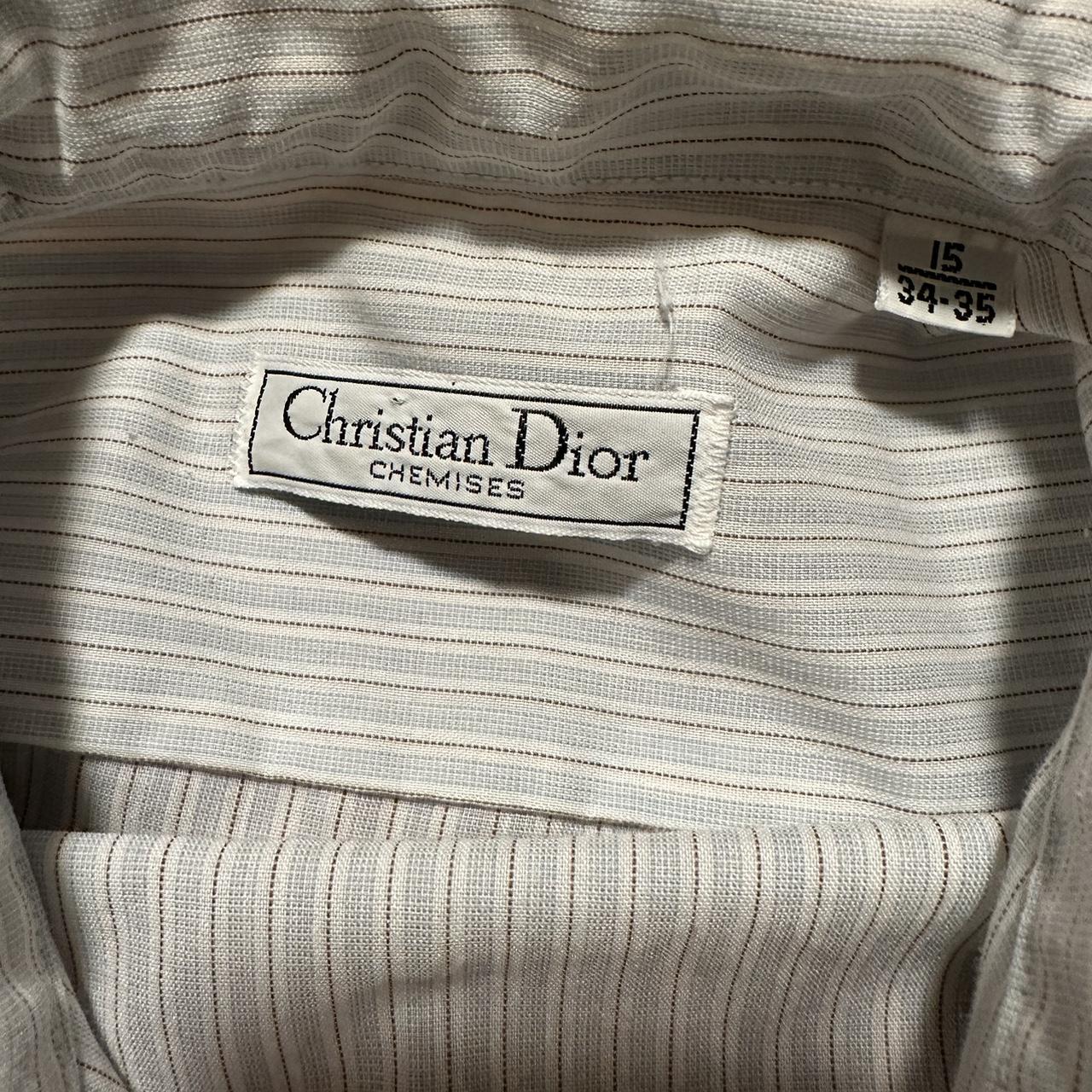 Christian Dior Men's White and Blue Shirt | Depop