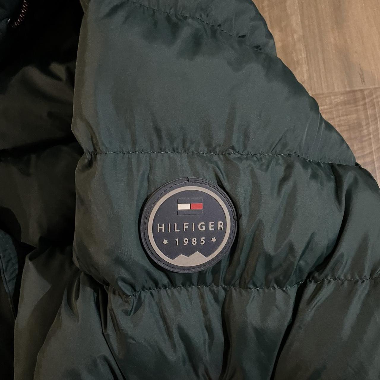 Tommy Hilfiger Men's Black and Green Jacket | Depop