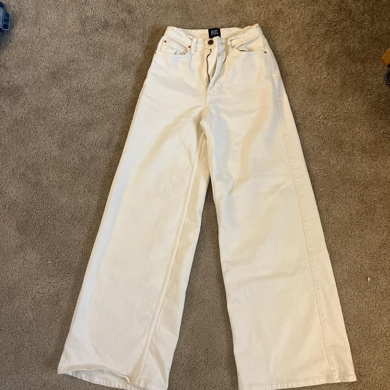 BDG Women's White Trousers | Depop